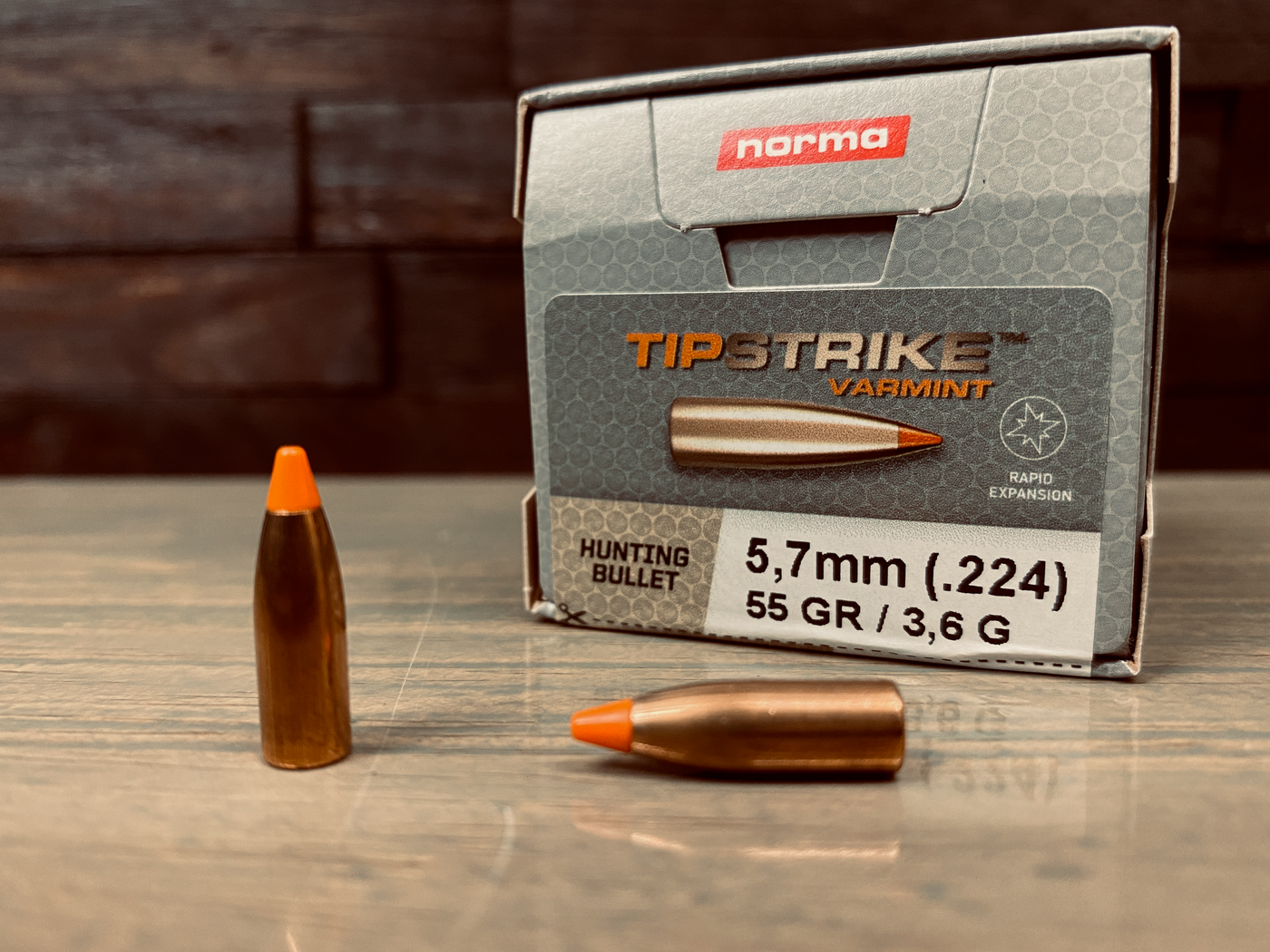 Norma .224 Tipstrike – 55 GR. – Polymer Tip (100 CT.)